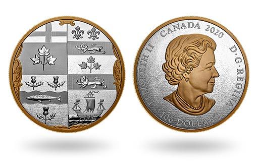 серебряные монеты Канады с Гербовой символикой Доминиона