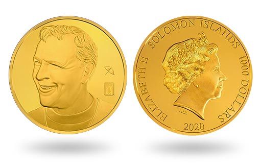 золотые монеты Соломоновых островов в честь одного из величайших игроков в гольф