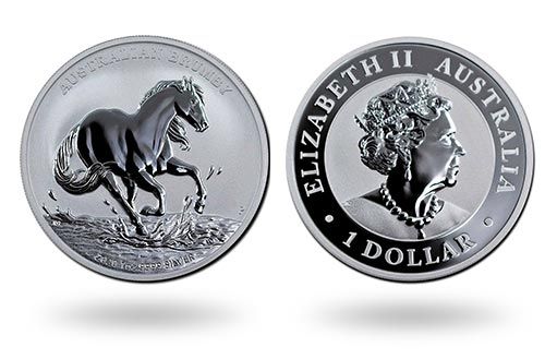 дикий конь изображен на австралийских монетах из серебра