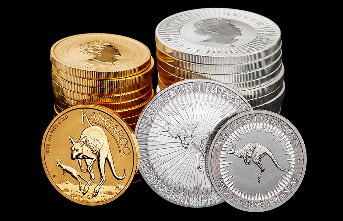 Золотые, серебряные и платиновые инвестиционные монеты Австралийский Кенгуру