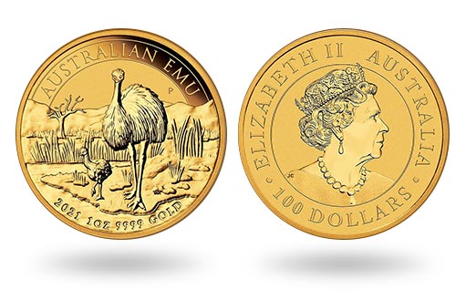Австралия посвятила золотые монеты птице эму