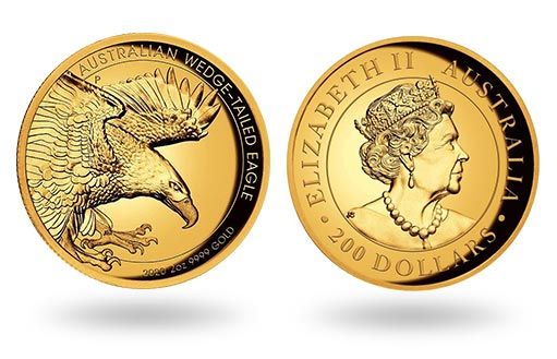 клинохвостый орел на золотых монетах Австралии