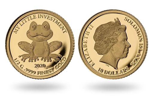 По заказу Соломоновых Островов изготовлены монеты из инвестиционного золота с лягушонком