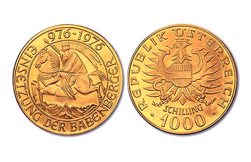 дизайн золотой монеты Австрии «Бабенбергер» 