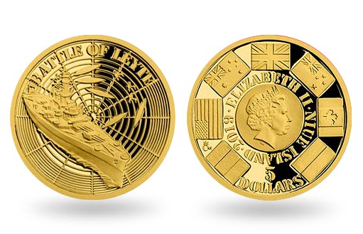 золотая монета Ниуэ посвящена битве в заливе Лейте