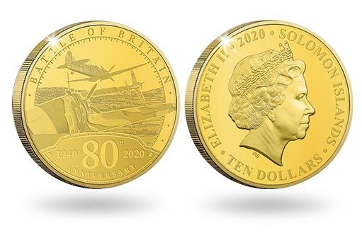 золотые монеты островов Соломона празднуют 80-летие Победы
