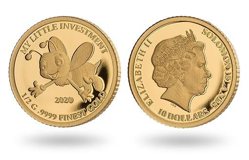 инвестиционные монеты Соломоновых островов с изображением пчелки