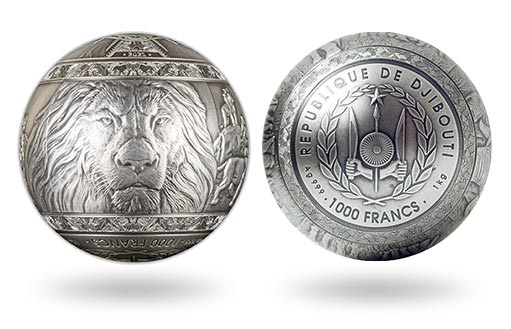Джибутийская монета из серебра посвящена льву