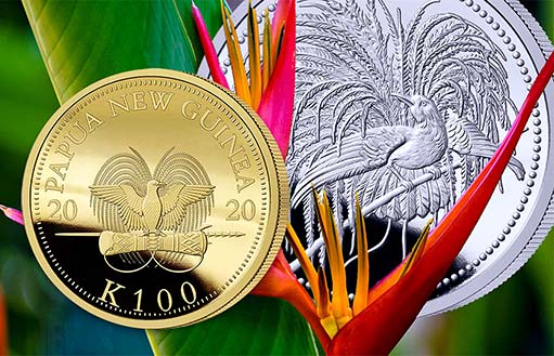 Райская птица Новой Гвинеи изображена на коллекционных монетах из золота и серебра