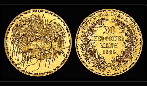 золотые монеты 10 и 20 марок, отчеканенные с 1895