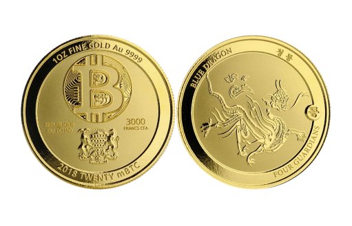 инвестиционная золотая монета синий дракон