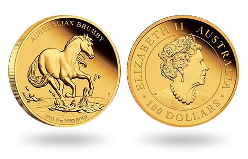 Австралия выпустила новые коллекционные золотые монеты в честь одичавших домашних лошадей
