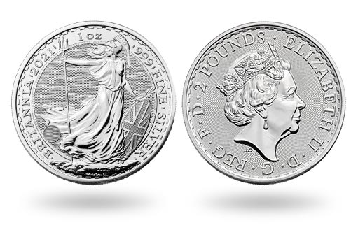 серебряная монета Британии с защитой от подделывания
