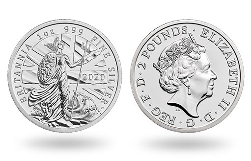 персонифицированная Британия на серебряных монетах
