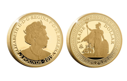 золотая коллекционная монета Острова Святой Елены