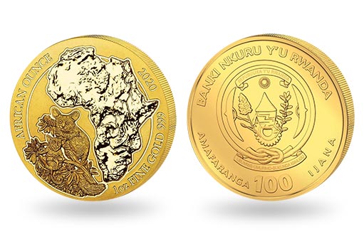 золотые монеты с африканской унцией