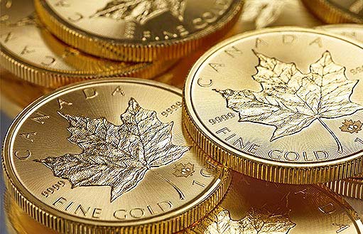канадские золотые монеты Кленовый лист