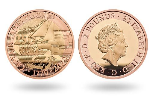 Британия посвятила экспедиции Кука золотые монеты