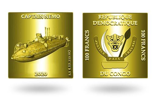 Капитану Немо посвящены золотые монеты Конго