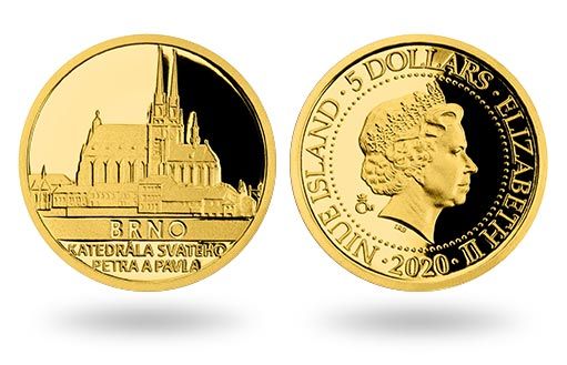 католический храм города Брно украсил золотые монеты Ниуэ