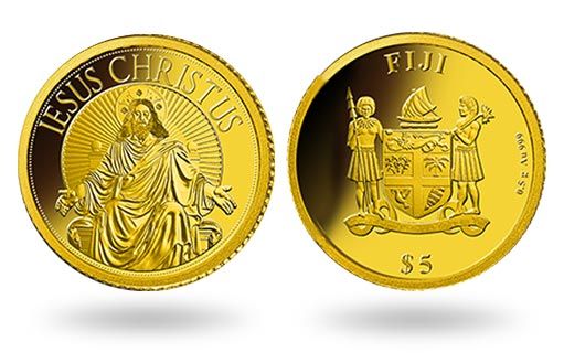Правительством Фиджийской Республики выпущены золотые монеты Христос на троне