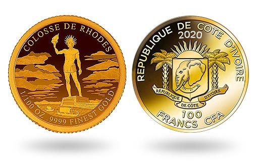 Колосс Родосский возвышается на золотых монетах Кот-д’Ивуара