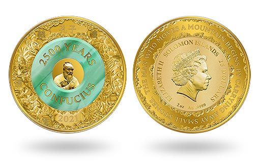 Соломоновы острова выпустили золотую монету Конфуций