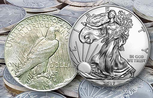 доллары из серебра с изображением бюста Свободы