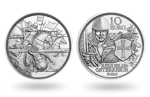 мужество тамплиеров прославляют серебряные монеты Австрии