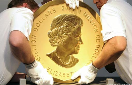 золотая монеты большой кленовый лист весом 100 кг