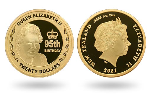 Золотая памятная монета Новой Зеландии, посвященная юбилею британской королевы Елизаветы II