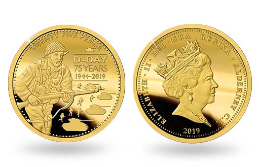 Золотые монеты Олдерни приурочены годовщине «Дня Д»