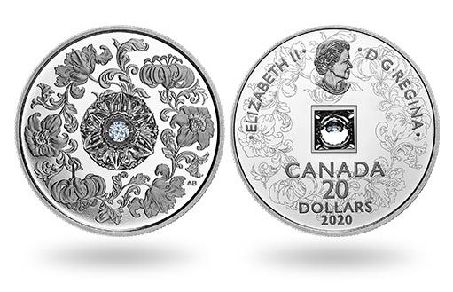 великолепие граненых алмазов на уникальной монете Канады