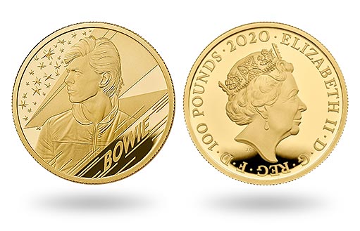 память о Дэвиде Боуи хранят золотые монеты Британии