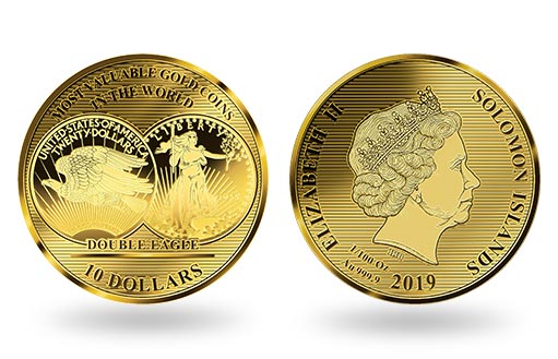 памятная золотая монета, посвященная «Двойному орлу»