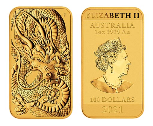 Пертский монетный двор изготовил из золота инвестиционные монеты прямоугольной формы
