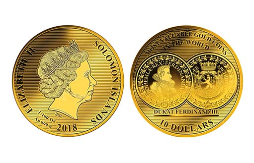Монета Соломоновых Островов, посвященная Золотому Дукату Фердинанда III