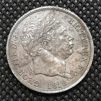 серебряный шиллинг Георга III 1818 года