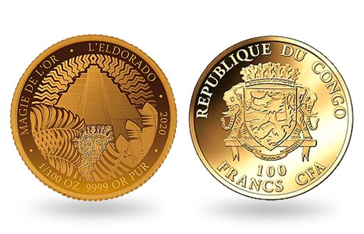 золотой город Эльдорадо на монетах Конго