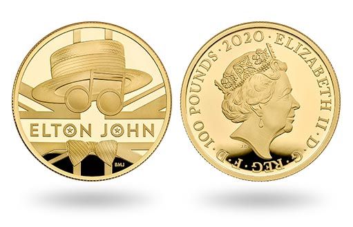 золотые монеты Великобритании посвящены Элтону Джону