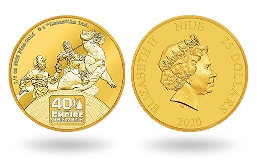 золотая монета Ниуэ празднует сорокалетие саги «Звездные войны»
