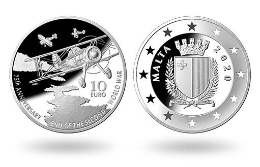 серебряные монеты Мальты в честь окончания Второй Мировой войны