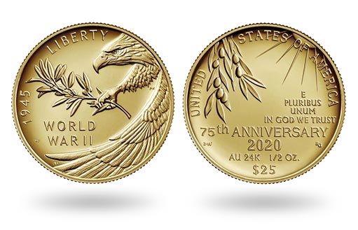 США посвятили золотые монеты окончанию Второй Мировой войны