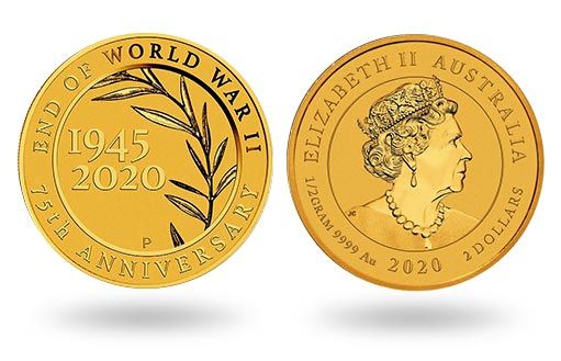 золотая монета Австралии отмечает 75 лет окончания II Мировой войны