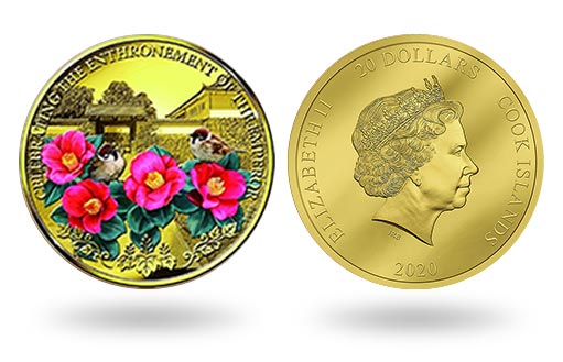 золотые монеты Островов Кука с селективной окраской