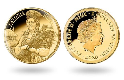 монеты Ниуэ из золота посвящены Эстонии