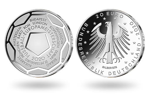 Германия выпустила памятные монеты из серебра, приуроченные к ЧЕ-2020