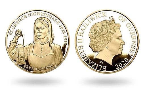 Гернси посвятил золотую монету сестре милосердия Флоренс Найтингейл