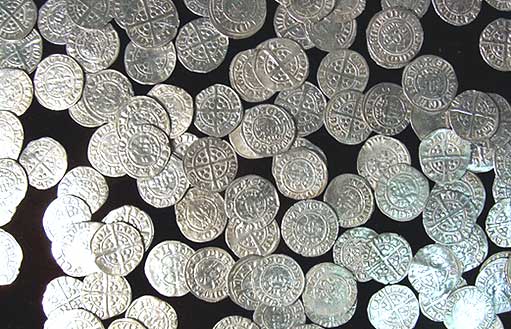 серебряный пенни короля Эдуарда I (аверс и реверс)