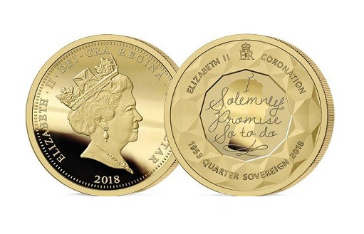 Памятные монеты в честь 65-й годовщины восшествия на престол Елизаветы Второй